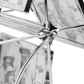 CHICIRIS Photo Carousel, Photo Cube, Horizontal Placement Photography Studio Rotating Metal Photo Picture Frame for 6x4in Photo