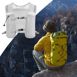 Running Water Vest | 4L Trail Running Vest | Adjustable Chest Straps Reflective Water Bladder Bag for Men Outdoor Activities Cycling Trail Race Camping Jogging Hiking