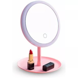 EGTMA Espejo Maquillaje Aro Luz Led 17.5cm Portátil