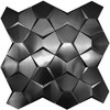 Blujellyfish Black 3D Wall Tile Long Hexagon Tiles for Backsplash