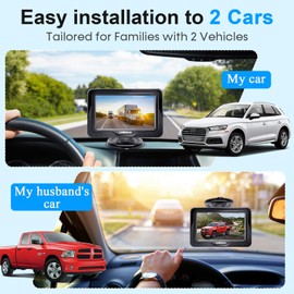 Backup Camera Ease Install for 2 Cars - 2-Pack, Plug & Play, HD 1080P Rear View Camera Kit, Waterproof, Night Vision for Car, Truck, SUV, Van