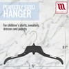 Mainetti 485 Black, Kids Plastic Hangers - 100 Pack with
