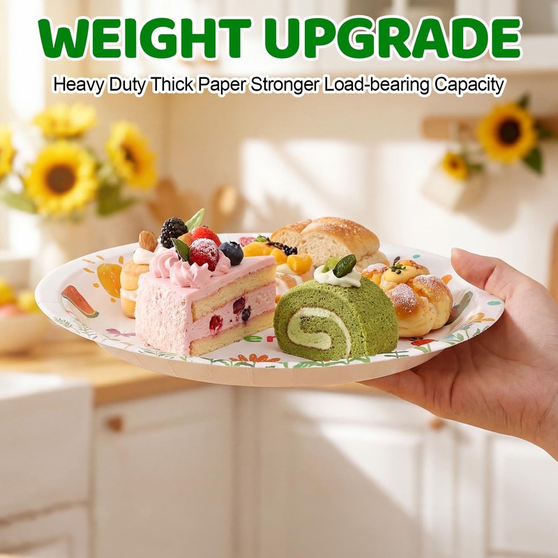 100Pcs Hungry Caterpillar Paper Plates 9 Inch A Little Hungry