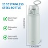 GOPPUS 20 Oz Insulated Stainless Steel Water Bottle BPA-Free Sports