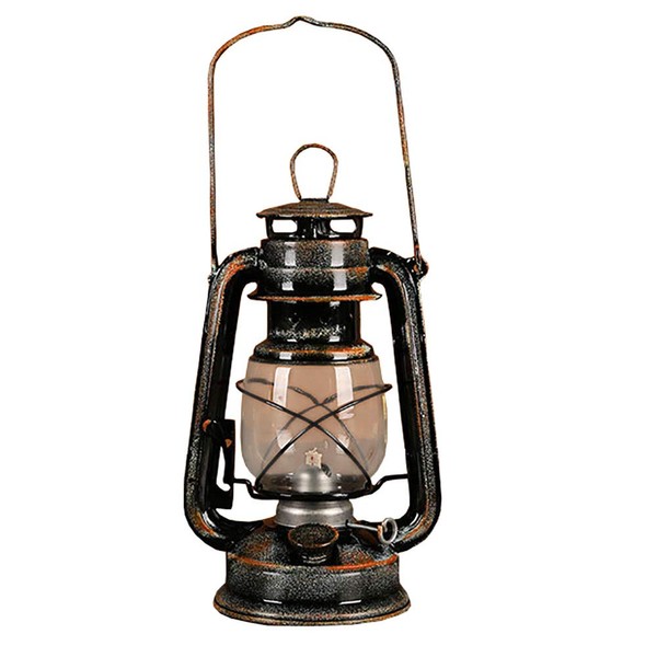 POFET Vintage Storm Lantern Lights Oil Lamp Burning Lantern Retro Kerosene Lamps Classic Oil Lamp Table Lanterns for Home, Garden, Camping Citronella - Yellow