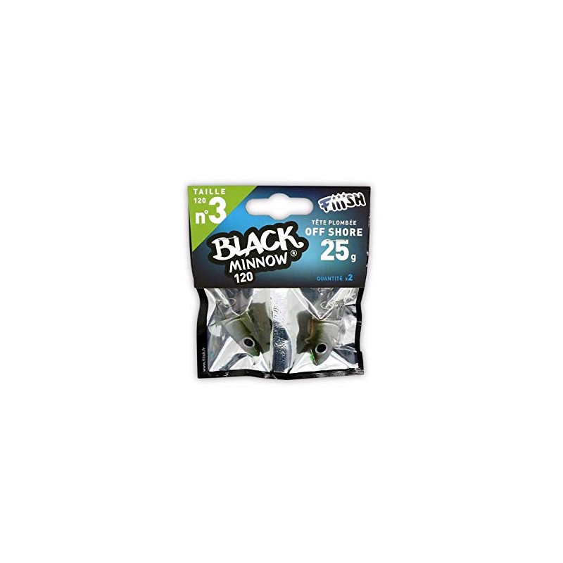 FIIISH Black Minnow 120-2 Jig heads Off Shore - 25g