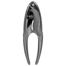 Curved Zinc Alloy Handheld Manual Can Opener with Large Easy Turn Knob by Home Basics | Non-Slip Grip Handles | Sharp Cutting Wheel | Essential Kitchen Tool
