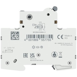 Siemens 5SV13166KK10 FI/LS Compact RCBO 1P+N 6kA TypA 30mA B10 230V, Residual Current and Overload Protection in 1TE (50% Space Saving)