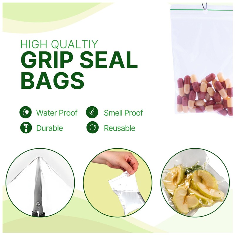 1000Pcs Grip Seal Bags 30 X 30mm Write on Panel
