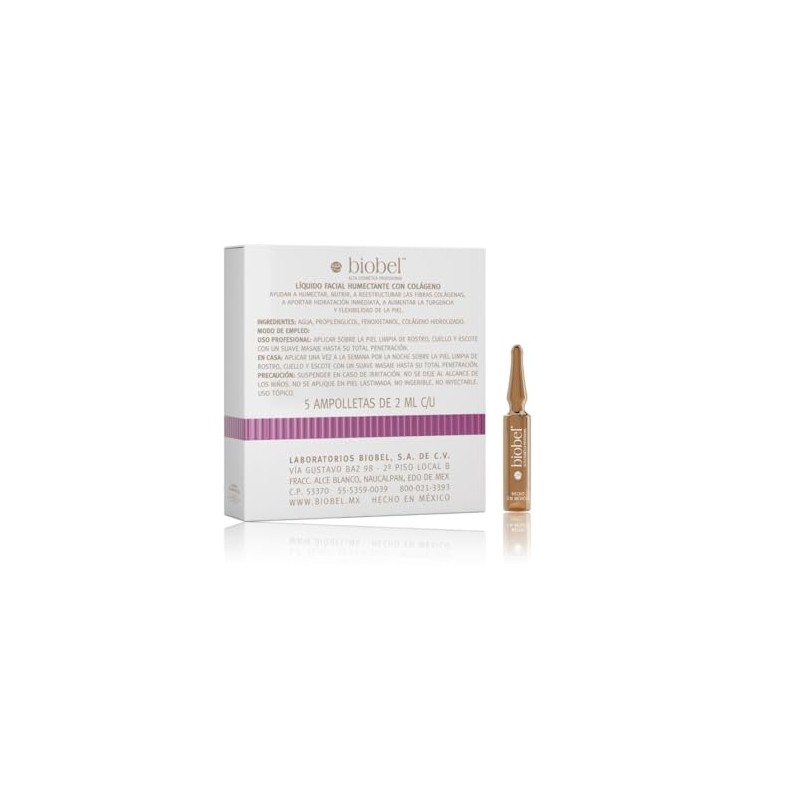 Biobel Ampolletas de Colágeno 5 ampolletas de 2ml cada una