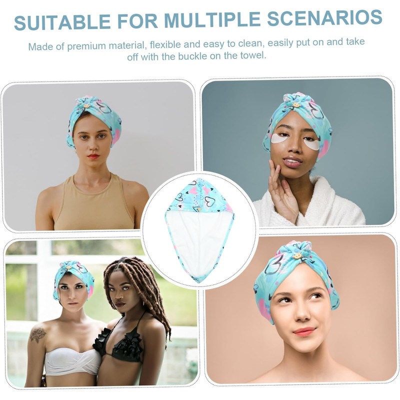 2 Piezas Toallas de Microfibra para Cabello Secado Rápido y