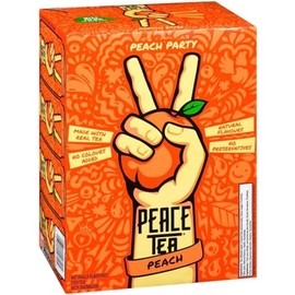 Peace Tea Iced Tea Peach Party Flavor Case of 12 Cans 11.5 oz Each