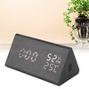 Wooden Digital Alarm Clocks LED Display Temperature Humidity Alarm Clocks