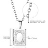 Oidea Retro Locket Necklace for Men Women: Silver Tone Stainless