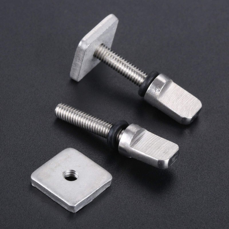 2pcs Stainless Steel Fin Screw Fin Screw Plate Set Nut