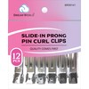 Dream World Single-In Prong Pin Curl Clips Metal 12 Pcs