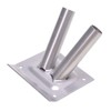 Aqbau Flag Holder Silver 2-Way Flag Pole Holder Flag Pole