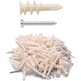 IMScrews 200pcs Plastic Self Drilling Drywall Anchors with Screws Assortment Kit, 13x42mm