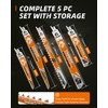 5 Pack Carbide Reciprocating Saw Blade Set, Premium Metal Blades
