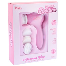Beauty Routine - Coccola Viso Skin Care Brush, 1 Spazzola per Massaggio Viso con 4 Testine