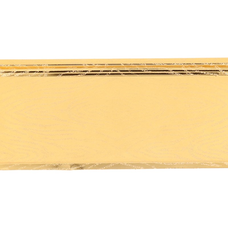 Rectangular Tea Cup Tray Gold Fruit Food Storage Tray with