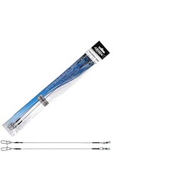 blntackle76 Set: 2 packs (4 pieces) titanium leaders for successful predatory fish fishing by Jenzi 30 cm 7 kg, 11 kg, 15 kg depending on your selection, Petri Heil! sticker (load capacity 7 kg)