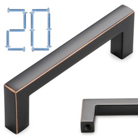 KOOFIZO Oil Rubbed Bronze Cabinet Pulls Bronze Cabinet Handles, 20 Pack 3 Inch Rubbed Bronze Hardware for Kitchen Cabinets Drawer Dresser 1816 Cupboard Bedroom Bathroom