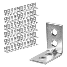 Repa Market Stainless Steel Angle 25 x 25 mm / Pack of 40 - L Angle - Shelf Bracket Heavy Duty - Angle Wall Bracket - Angle Connector Stainless Steel - Wood Connector Heavy Duty Connector - Corner