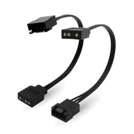 ARGB LED Adapter for EZDIY-FAB NZXT Fan, F120 AER RGB Fan, No NZXT CAM Hub Required, Compatible with Aura Fusion Mystic Light - 2 Pack