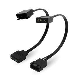 ARGB LED Adapter for EZDIY-FAB NZXT Fan, F120 AER RGB Fan, No NZXT CAM Hub Required, Compatible with Aura Fusion Mystic Light - 2 Pack