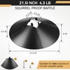 Qualirey 1 Pack 21.5 Inch Metal Squirrel Proof Baffle for