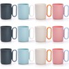 Jucoan 12 Pack Reusable Plastic Coffee Mugs,16 oz Unbreakable Plastic
