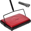 Alpine Manual Carpet Sweeper Triple Brush – Non Electric Multi-Surface