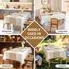 UWWGKK Linen Tablecloths for Rectangle Tables, Waterproof Tablecloth Advanced Waterproofing