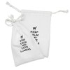 Ambesonne Llama Fabric Pouch Set of 2, Monochrome Pop Culture
