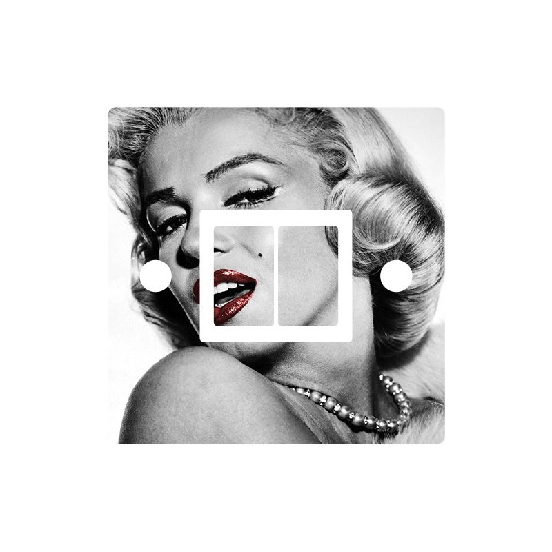 Marilyn Monroe Black & White Light Switch Sticker Cover Skin