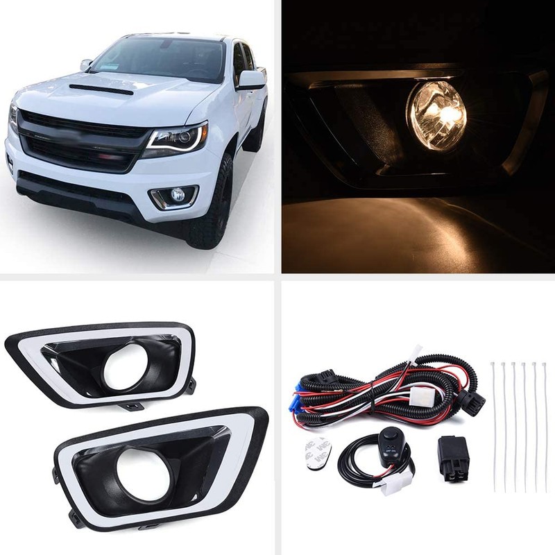 PIT66 Fog Lights Kit, Compatible with Chevy Colorado 15-19 Fog