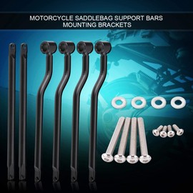 Motorcycle Saddle Bags Saddle Bag Support Poles, Universal Motocycle Seat Post Holder Black Bracket Saddle Mount, black