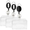 3 Pack Retractable Key Badge Holder Keychain Set Badge Holder