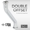 Highcraft 1-1/4” Double Offset Tube Chrome Plated Brass Double Offset