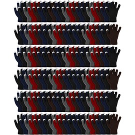 Panitay 150 Pairs Winter Gloves Bulk Unisex Winter Touchscreen Gloves for Men Women Knit Stretch Homeless Warm Gift(Neutral)