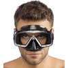 Cressi Sirena Black Scuba Diving and Snorkeling Mask - Black