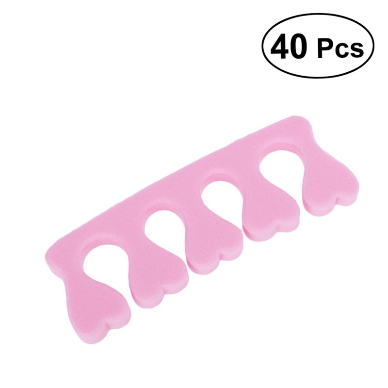 BIUDECO 120pcs Pink Foam Nail Toe Separators for Easy Manicure