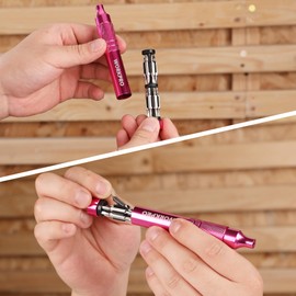 WORKPRO 24-in-1 Precision Screwdriver Sets, Pen Style Manual Screwdriver, 24 pcs Tough S2 Steel Small Screwdriver Bits, Ideal for Eyeglass, Watch, Laptop, Phone, Jewelry and Electronic, Pink