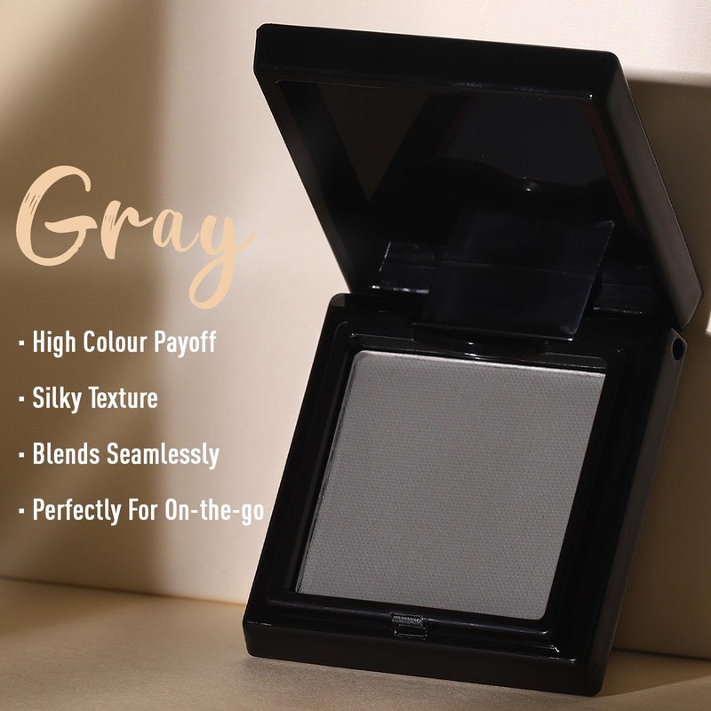 UCANBE Gray Single Eyeshadow Palette, Highly Pigmented Matte Eye Shadow