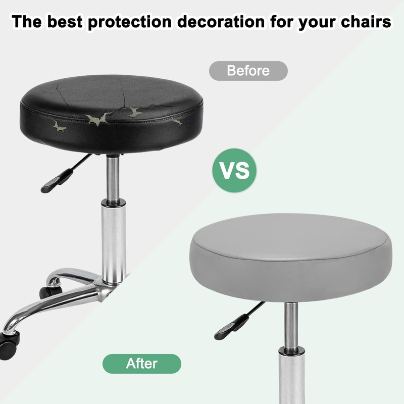M METERXITY 1-Pack Bar Stool Covers Round, for 12-14 Inch