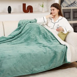 ESTINGO Heated Blanket Electric Blanket Twin Size, Fast Heating & Overheating Protection, Ultra Soft Twin Electric Heating Blanket with 5 Heating Levels & 10 Hours Auto Off, 62"x84", Forest Green