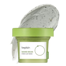 beplain Mung Bean Pore Clay mask (4.05 fl oz /120ml) | Fragrance-Free | Wash Off Mask for Blackhead & Whitehead Care | Quick 3 Minute to Gently Cleanse, Exfoliate and Tighten Pores | Korean Skincare