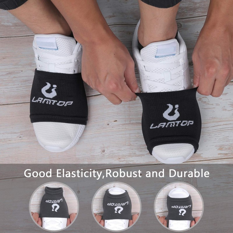 LAMANTOP 4 Pairs Socks for Dancing Shoe Socks on Smooth