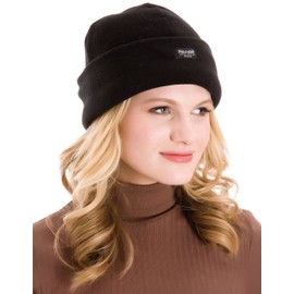 Ladies Black Polar Fleece Thinsulate Hat One Size